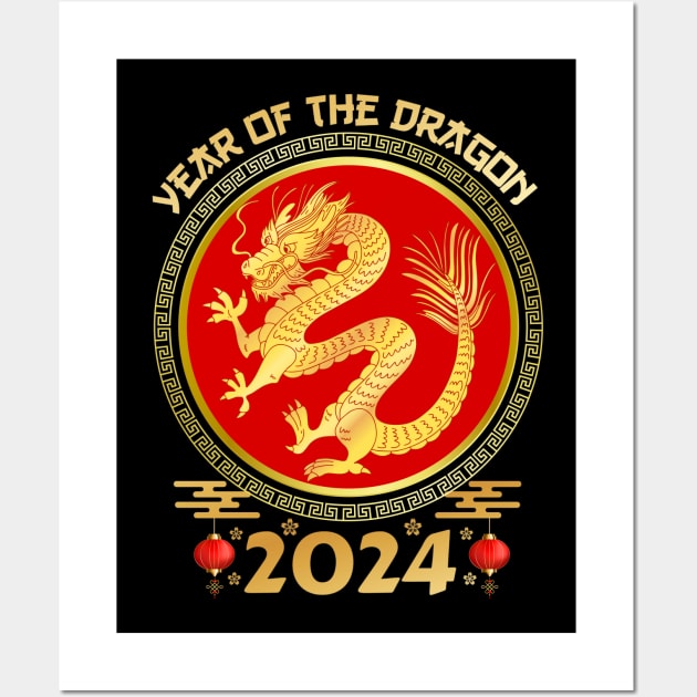 Chinese Lunar New Year 2024 - Year of the Dragon 2024 Wall Art by Danemilin